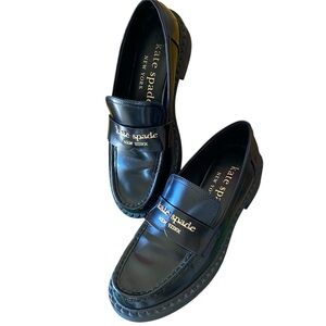 Kate Spade Blake Platform Loafers Black Size 9 or Euro size 39.5